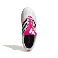 adidas Predator Precision.3 Gras Voetbalschoenen (FG) Kids Wit Zwart Roze