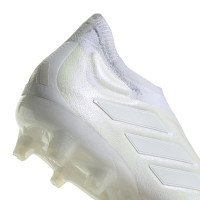 adidas Copa Pure+ Gazon Naturel Chaussures de Foot (FG) Blanc Métallique