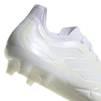 adidas Copa Pure.1 Gazon Naturel Chaussures de Foot (FG) Blanc Métallique