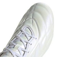 adidas Copa Pure.1 Gazon Naturel Chaussures de Foot (FG) Blanc Métallique