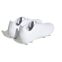 adidas Copa Pure.3 Gazon Naturel Chaussures de Foot (FG) Enfants Blanc Métallique