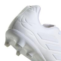 adidas Copa Pure.3 Gazon Naturel Chaussures de Foot (FG) Enfants Blanc Métallique