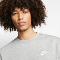 Nike Sportswear Club Fleece Crew Sweater Grijs Wit