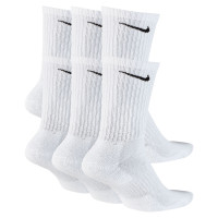 Chaussettes de sport rembourrées Nike Everyday, lot de 6, blanc/noir