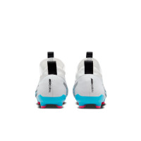 Nike Zoom Mercurial Vapor 15 Academy Gras / Kunstgras Voetbalschoenen (MG) Kids Wit Felblauw Felroze