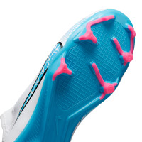 Nike Zoom Mercurial Vapor 15 Academy Gras / Kunstgras Voetbalschoenen (MG) Kids Wit Felblauw Felroze