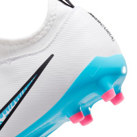 Nike Zoom Mercurial Vapor 15 Academy Gras / Kunstgras Voetbalschoenen (MG) Kids Wit Felblauw Felroze