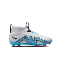 Nike Zoom Mercurial Superfly 9 Academy Gras / Kunstgras Voetbalschoenen (MG) Kids Wit Felblauw Felroze