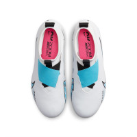 Nike Zoom Mercurial Superfly 9 Academy Gras / Kunstgras Voetbalschoenen (MG) Kids Wit Felblauw Felroze