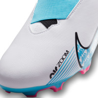 Nike Zoom Mercurial Superfly 9 Academy Gras / Kunstgras Voetbalschoenen (MG) Kids Wit Felblauw Felroze