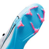 Nike Zoom Mercurial Superfly 9 Academy Gras / Kunstgras Voetbalschoenen (MG) Kids Wit Felblauw Felroze