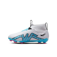 Nike Zoom Mercurial Superfly 9 Academy Gras / Kunstgras Voetbalschoenen (MG) Kids Wit Felblauw Felroze