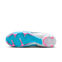 Nike Zoom Mercurial Superfly 9 Academy Gazon Naturel Gazon Artificiel Chaussures de Foot (MG) Blanc Bleu Vif Rose Vif