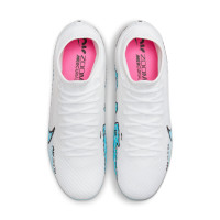 Nike Zoom Mercurial Superfly 9 Academy Gazon Naturel Gazon Artificiel Chaussures de Foot (MG) Blanc Bleu Vif Rose Vif