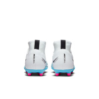 Nike Mercurial Superfly 9 Club Gazon Naturel Gazon Artificiel Chaussures de Football (MG) Enfants Bleu Vif Rose Vif