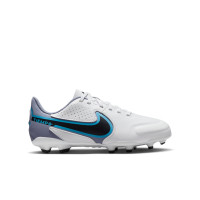 Nike Tiempo Legend 9 Academy Gras / Kunstgras Voetbalschoenen (MG) Kids Wit Zwart Blauw