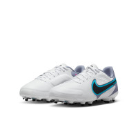 Nike Tiempo Legend 9 Academy Gras / Kunstgras Voetbalschoenen (MG) Kids Wit Zwart Blauw