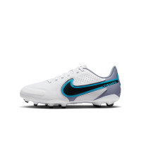 Nike Tiempo Legend 9 Academy Gras / Kunstgras Voetbalschoenen (MG) Kids Wit Zwart Blauw