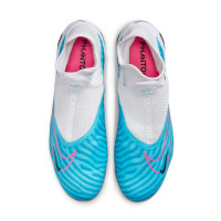 Nike Phantom GX Pro Dynamic Fit Gras Voetbalschoenen (FG) Wit Felblauw Felroze
