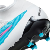 Nike Phantom GX Pro Dynamic Fit Gazon Naturel Gazon Artificiel Chaussures de Foot (MG) Blanc Bleu Vif Rose Vif
