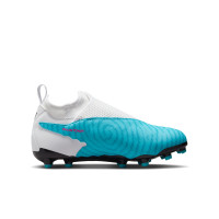 Nike Phantom GX Academy Dynamic Fit Gazon Naturel Gazon Artificiel Chaussures de Foot (MG) Enfants Blanc Bleu Vif Rose Vif