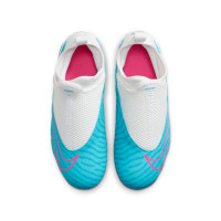 Nike Phantom GX Academy Dynamic Fit Gazon Naturel Gazon Artificiel Chaussures de Foot (MG) Enfants Blanc Bleu Vif Rose Vif