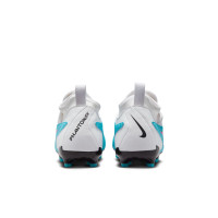 Nike Phantom GX Academy Dynamic Fit Gras / Kunstgras Voetbalschoenen (MG) Kids Wit Felblauw Felroze