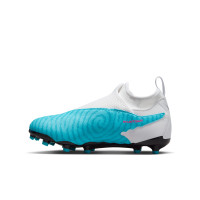 Nike Phantom GX Academy Dynamic Fit Gazon Naturel Gazon Artificiel Chaussures de Foot (MG) Enfants Blanc Bleu Vif Rose Vif