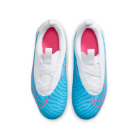 Nike Phantom GX Academy Gras / Kunstgras Voetbalschoenen (MG) Kids Wit Felblauw Felroze