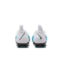 Nike Phantom GX Academy Gras / Kunstgras Voetbalschoenen (MG) Kids Wit Felblauw Felroze