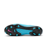 Nike Phantom GX Academy FlyEase Gazon Naturel Gazon Artificiel Chaussures de Foot (MG) Blanc Bleu Vif Rose Vif