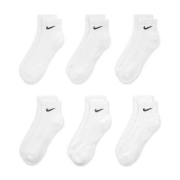 Nike Everyday Cushioned Sportsokken Halfhoog 6-Pack Wit Zwart