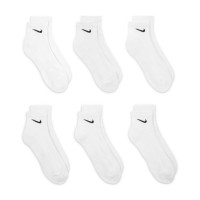 Nike Everyday Cushioned Sportsokken Halfhoog 6-Pack Wit Zwart