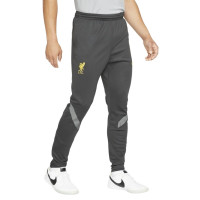 Nike Liverpool Strike Pantalon d'Entraînement Zip 2021-2022 Gris Foncé Jaune