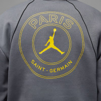 Nike Paris Saint-Germain X Jordan Fleece Hoodie 2022-2023 Donkergrijs Geel