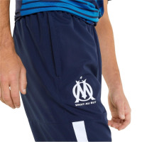 PUMA Olympique Marseille Pre-Match Woven Pantalon d'Entraînement Bleu Foncé