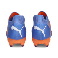 PUMA Future Ultimate Gazon Naturel Gazon Artificiel Chaussures de Foot (MG) Femmes Bleu Orange Blanc