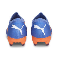 PUMA Future Ultimate Low Gazon Naturel Gazon Artificiel Chaussures de Foot (MG) Bleu Orange Blanc