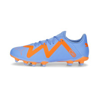 PUMA Future Play Gazon Naturel Gazon Artificiel Chaussures de Foot (MG) Femmes Bleu Orange Blanc