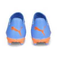 PUMA Future Play Gazon Naturel Gazon Artificiel Chaussures de Foot (MG) Enfants Bleu Orange Blanc