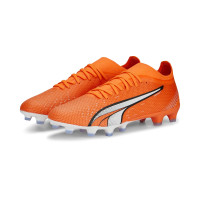 PUMA Ultra Match Gazon Naturel / Gazon Artificiel Chaussures de Foot (MG) Orange Blanc Bleu