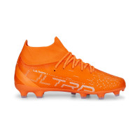 PUMA Ultra Pro Gazon Naturel / Gazon Artificiel Chaussures de Foot (MG) Enfants Orange Blanc Bleu