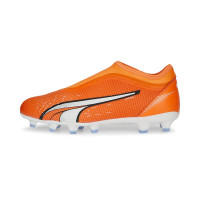 PUMA Ultra Match Veterloze Gras / Kunstgras Voetbalschoenen (MG) Kids Oranje Wit Blauw