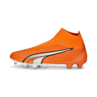 PUMA Ultra Match+ Sans Lacets Gazon Naturel / Gazon Artificiel Chaussures de Foot (MG) Orange Blanc Bleu