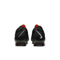 Nike Phantom GX Elite Crampons Vissés Chaussures de Foot (SG) Anti-Clog Noir Blanc Orange