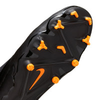Nike Phantom GX Pro Dynamic Fit Gazon Naturel Gazon Artificiel Chaussures de Foot (MG) Noir Blanc Orange