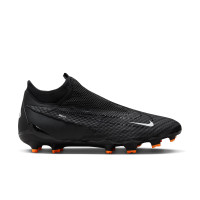 Nike Phantom GX Academy Dynamic Fit Gras / Kunstgras Voetbalschoenen (MG) Zwart Wit Oranje