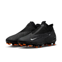 Nike Phantom GX Academy Dynamic Fit Gazon Naturel Gazon Artificiel Chaussures de Foot (MG) Noir Blanc Orange