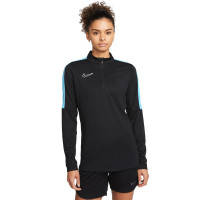 Nike Dri-Fit Academy 23 Haut d'Entraînement 1/4-Zip Femmes Noir Bleu Clair Blanc
