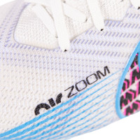 Nike Zoom Mercurial Vapor 15 Elite Crampons Vissés Chaussures de Foot (SG) Pro Player Blanc Bleu Vif Rose Vif